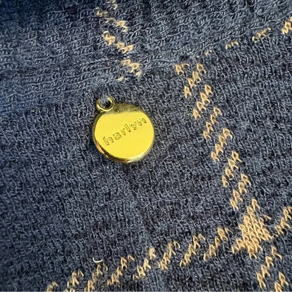 Anthropologie Harlyn Navy Plaid Jacket – Size Small – Snap Front – Mid Length - Picture 6 of 12